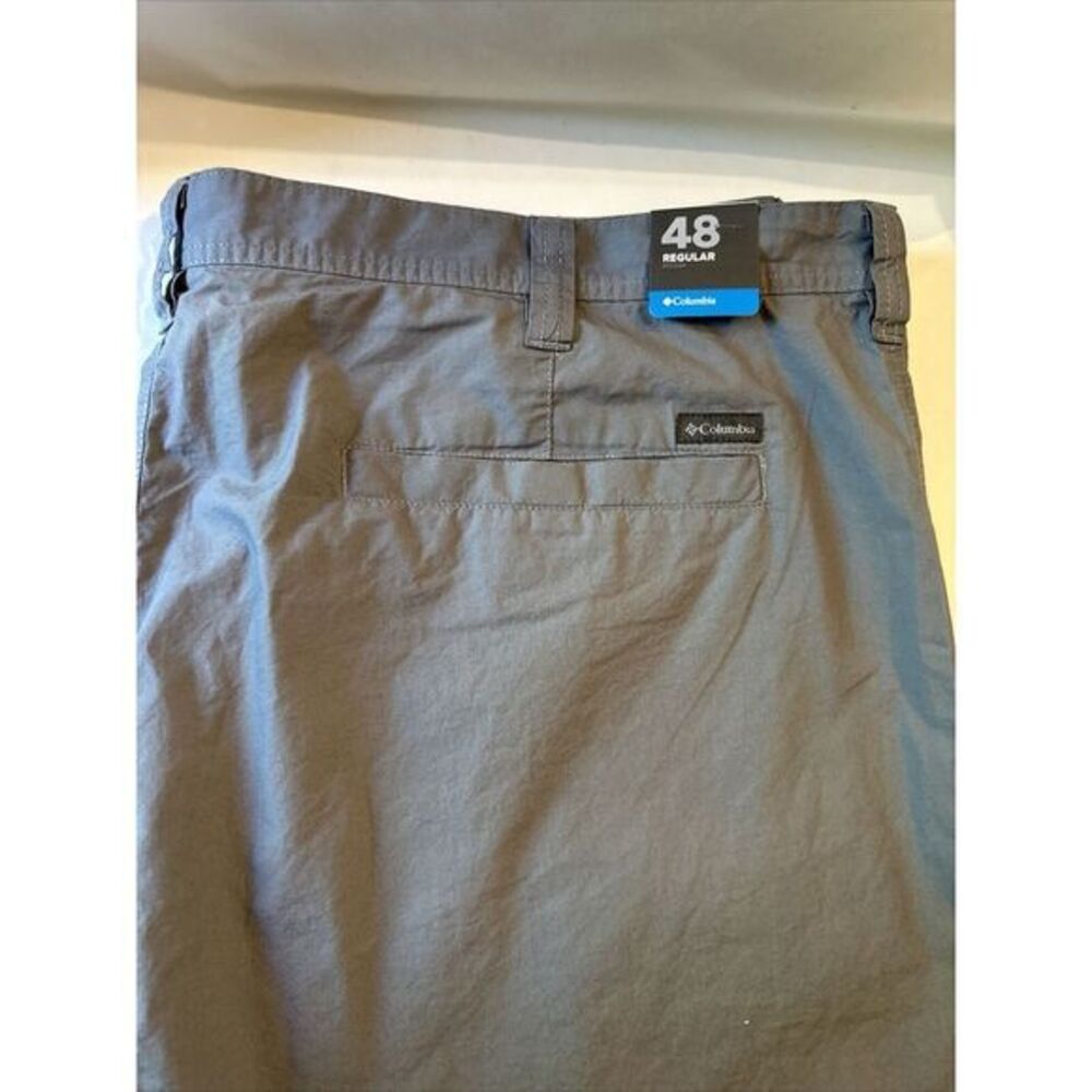 COLUMBIA Mens BottomsCasual Lightweight Regular Fit Cotton Gray Shorts Sz 48 NWT - Picture 7 of 10